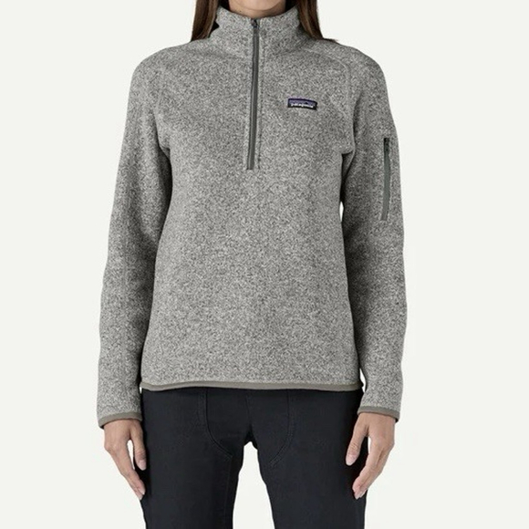 Patagonia Better Sweater Fleece Jacket Womens Gray 1/4 Zip Sweatshirt - Picture 2 of 9